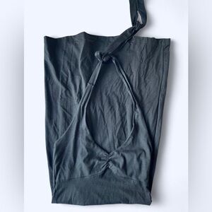 H&M Womens Black Basic Minimalist Ruched Front Halter Beach Dress XS